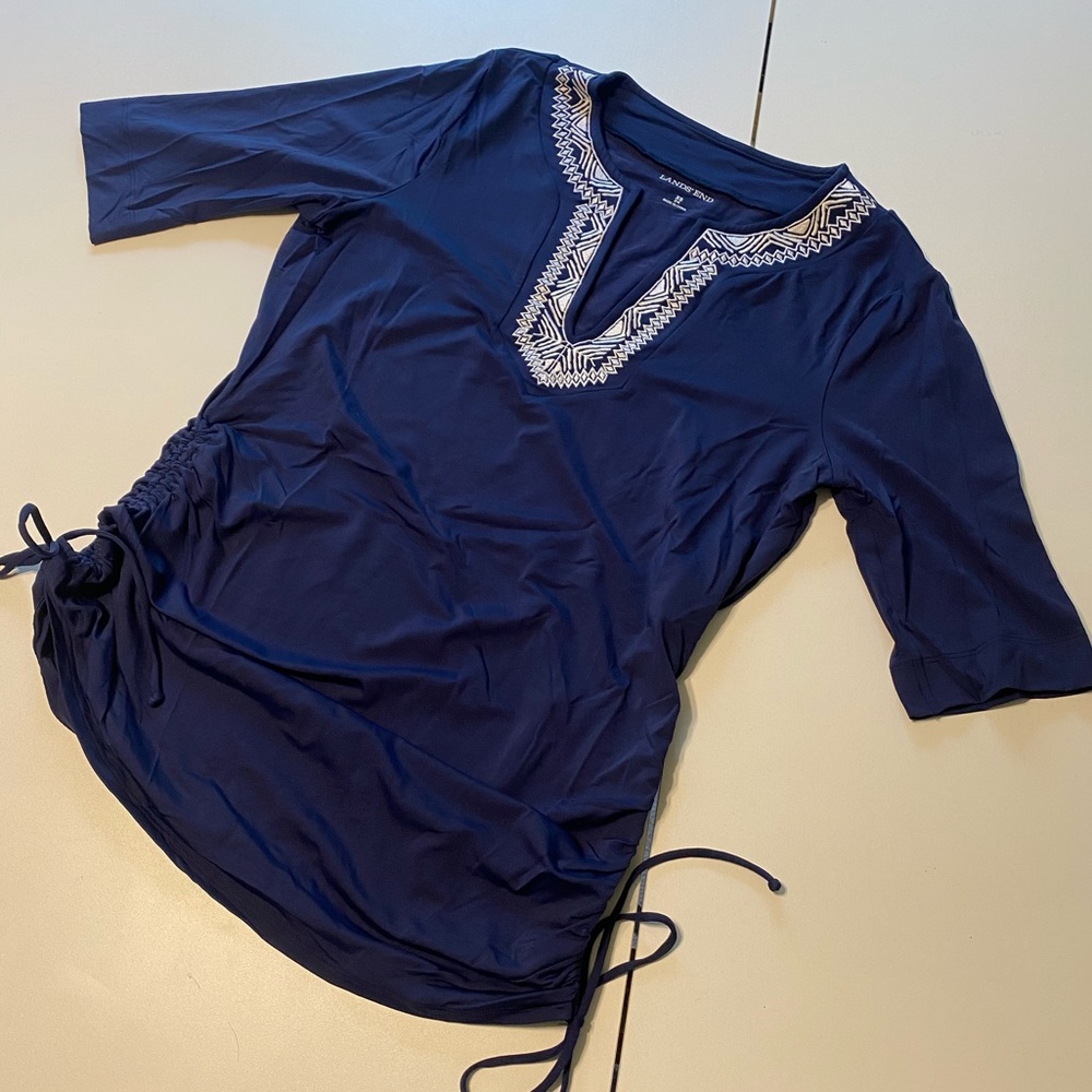 Lands’ End short sleeved swim shirt rash guard